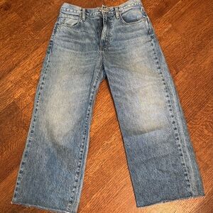 SLVRLAKE Grace Crop Denim Wide Leg Jeans